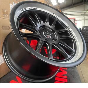 18 Inch Wheels: 18x10 Alloy Wheels 5x100 ET33 Matt Black Lip – Set of 4
