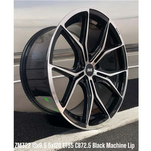 19 Inch Wheels: 19x9.5 Alloy Mag Wheels 5x120 Black Machined Lip – Set of 4 – BMW Rims