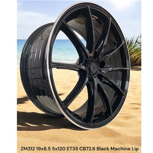 19x8.5 Alloy Mag Wheels 5x120 Black Machine Lip – Set of 4 – BMW Rims