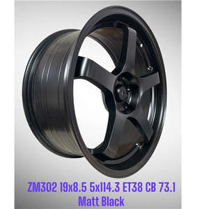 19 Inch Wheels: 19x8.5 5x114.3 Matt Black Alloy Mag Wheels ET38 – Set of 4