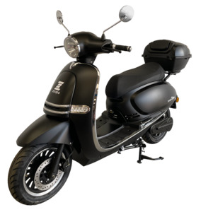 Zoopa Nova Matt Black Electric Moped/ Black Ttrim