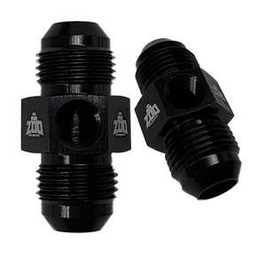 Fittings: AN MALE - MALE UNION ADAPTOR WITH 1/8" PORT