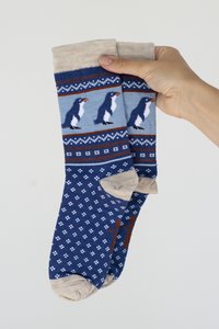 Products: Penguin - Fair Isle Merino Socks - Zoozies
