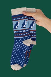 Products: Penguin - Fair Isle Merino Socks - Zoozies