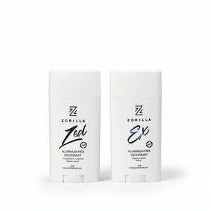 Deodorant & Anti-Perspirant: NZ Made Mens Cologne Scented Aluminium Free Deodorants Gift Pack of Two Zed and Ex