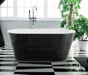 Products: Oval Bath - Black(1500mm) - M109-B-1500 - Z.R.J Bathroom & Kitchen