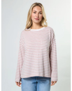 Tops: Stella + Gemma DROP SHOULDER TEE PETAL STRIPE