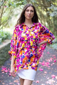 Shirts & Tops: Charlo Celeste Shirt Bright Floral
