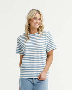 Home-Lee Chris Tee | Sky Stripes