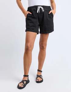 Elm: Emma Relaxed Denim Short | Black