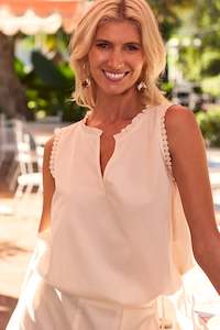 Haven Adelfia Tie Top - Cannoli