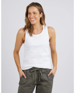 Tops: Elm Rib Crew Tank White