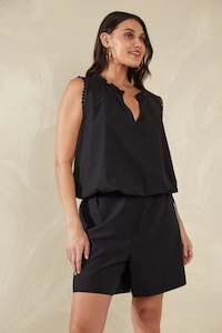 Haven Adelfia Tie Top - Domino