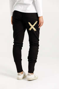 Whats New: Home-Lee Apartment Pants - Alpine Weight - Black with Gold X