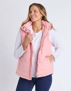 Whats New: Elm Cord Puffer Vest Rose Pink