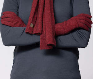Noble Wilde: Noble Wild possum Merino gloves | Sangria