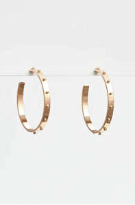 Stella Gemma: Stella + Gemma EARRING HOOP W/BALLS - gold