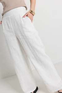 Whats New: Among the Brave Guardian White Linen Pant