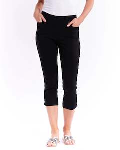 Pants Leggings: Betty Basics Crop Bengaline Pant | Black
