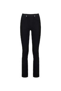 Vassalli Slim Leg Full Length Denim Pull On | Black Denim