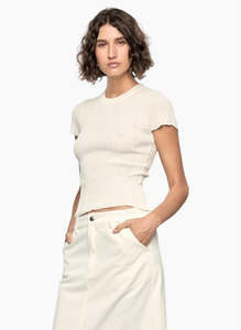 Tops: Staple the Label Maya Ribbed Knit Tee