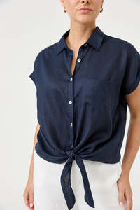 eb&ive Studio Tie Shirt - Navy