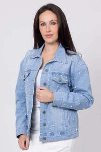 Charlo Skye Denim Jacket Pearl