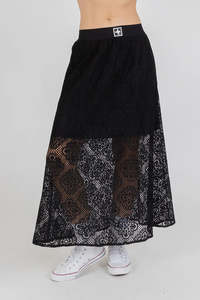 Shorts Skirts: Federation Lace it Skirt Black