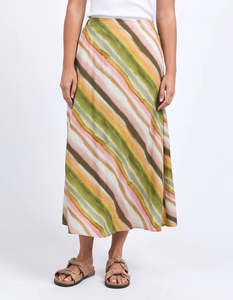 Foxwood Horizon Slip Skirt Horizon Print