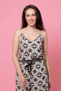 Augustine Charlo By Kelly Coe: Charlo Ashley Singlet Black Beige