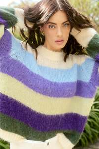 Isle of Mine Pallas Stripe Jumper | violet