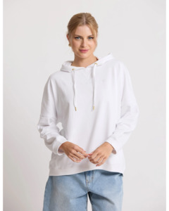 Jumpers Cardis: Stella + Gemma Newport Hoodie | White