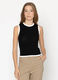 Two by Two Cassia Top | Black with White trim