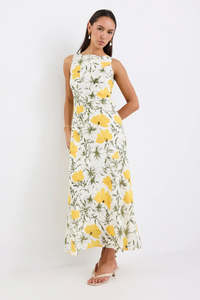 Dresses: GEORGIA MAE Knockout Buttercup Floral V Back Slip Dress