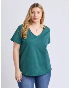 Tops: ELM PIMA VEE TEE |TEAL