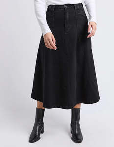 Foxwood Potter Skirt Washed Black