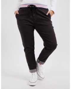 Denim: ELM MELODY DENIM JOGGER | WASHED BLACK