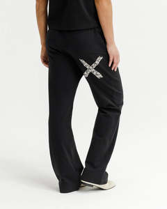 Pants Leggings: Home-Lee Avenue PantsAvenue Pants - Black with Graphite Daisy X