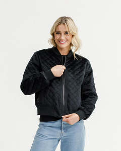 Home-Lee Wyld Bomber - Black Quilt