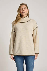 eb&ive Orin Jumper - Olive/Dune