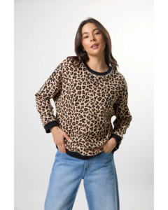 Stella + Gemma NEWPORT SWEAT SNOW LEOPARD